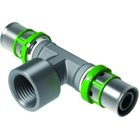 SkinPress New Messing T-stuk 40 mm x 1" bi.dr. x 40 mm pers
