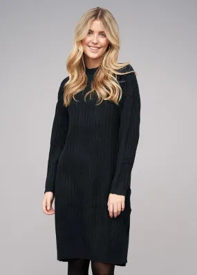Vero Moda Dames Jurk met lange mouwen en hoge hals zwart