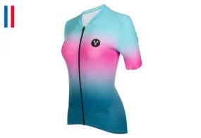 Women's Short Sleeve Jersey LeBram Vence Pink Sky Fitted